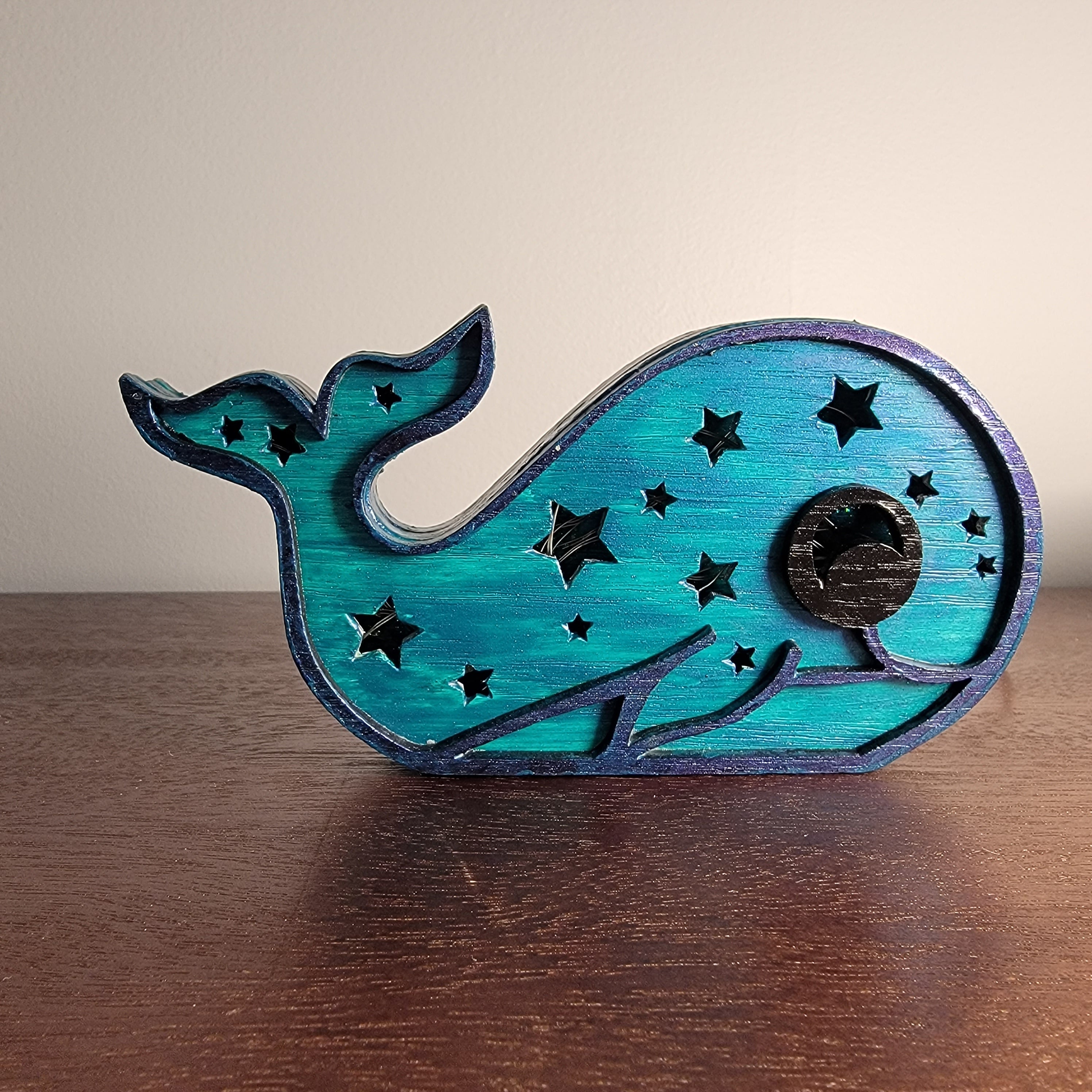 Magic Aqua Starry Whale Night Light