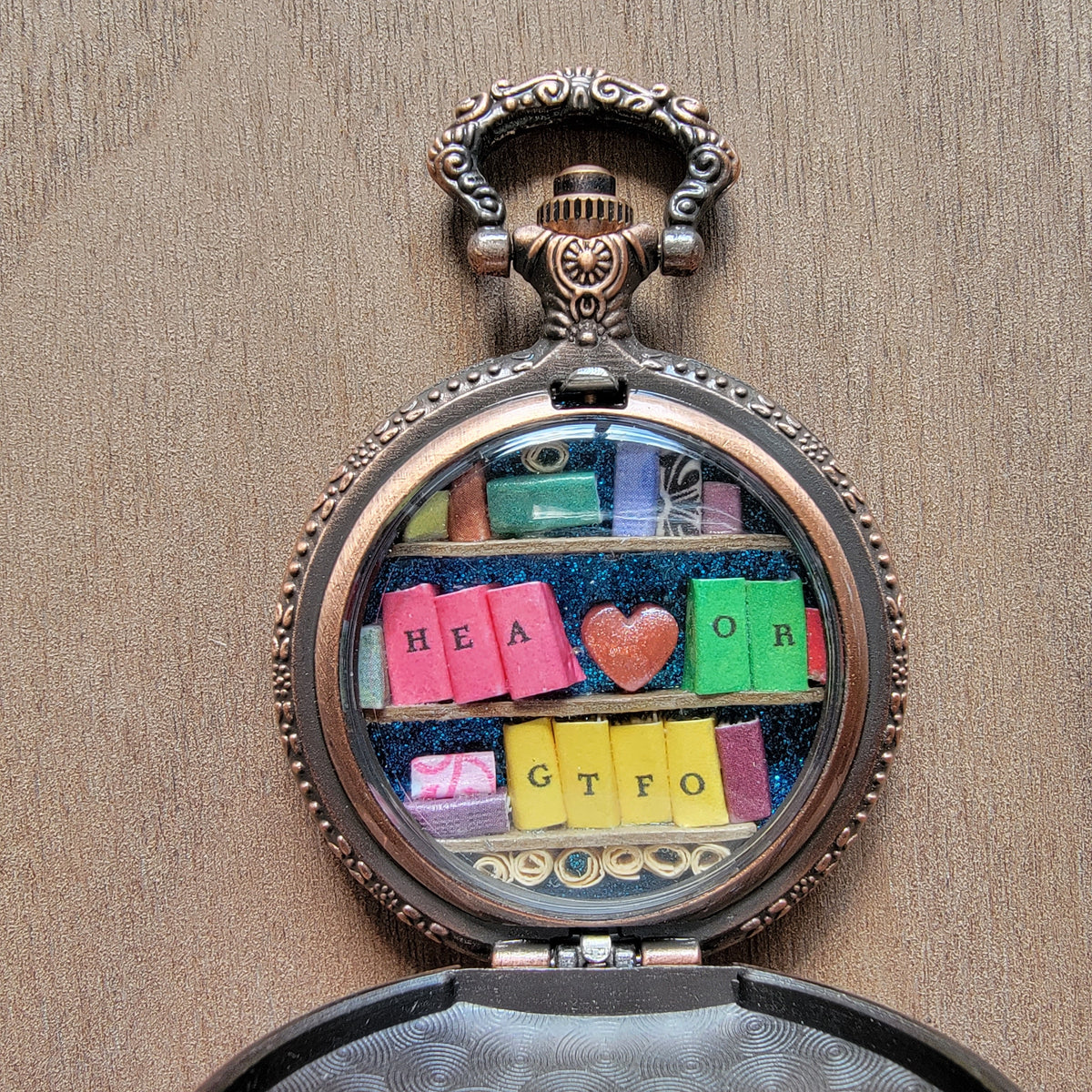 HEA or GTFO Miniature Library Copper with Heart