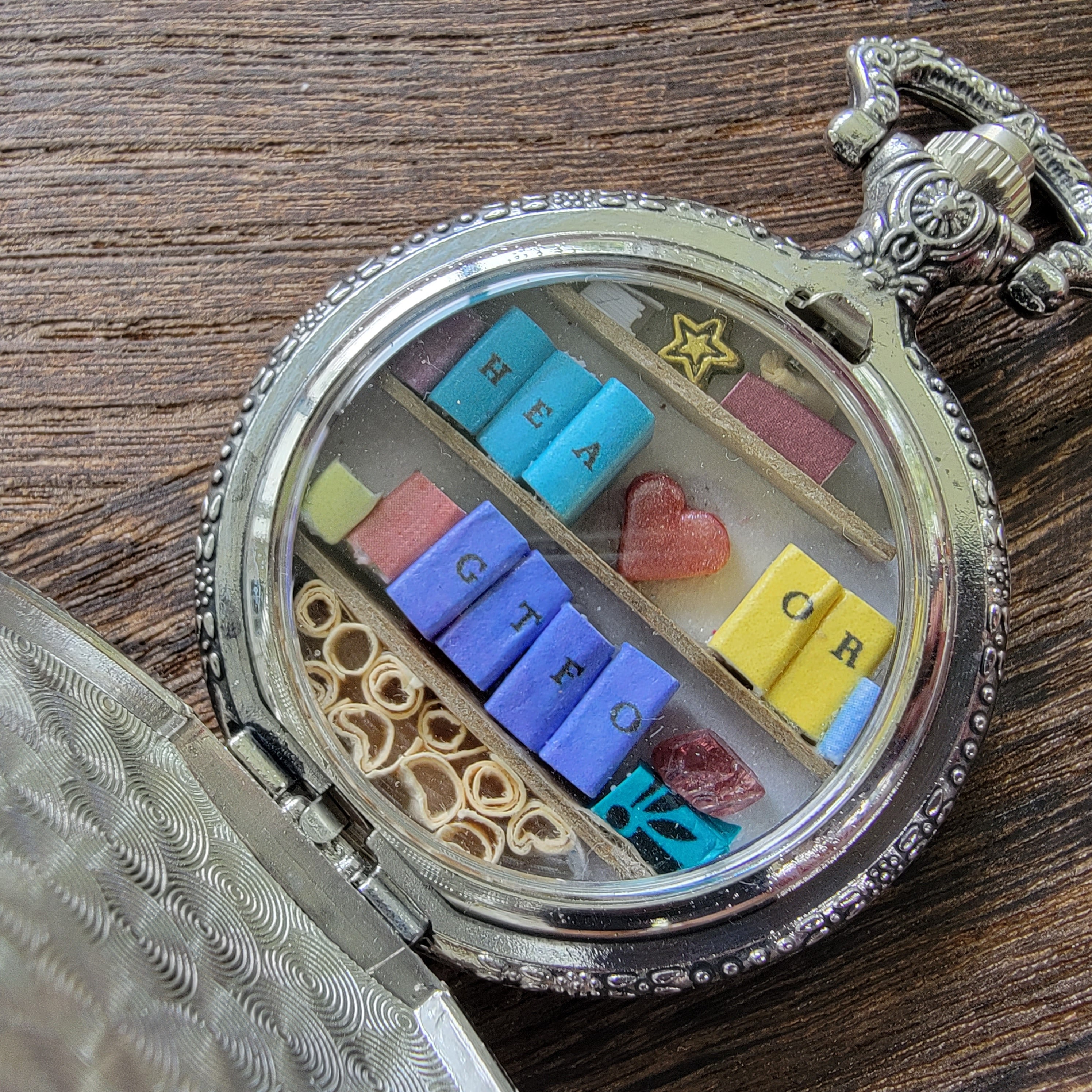 HEA or GTFO Miniature Library Silver with Heart
