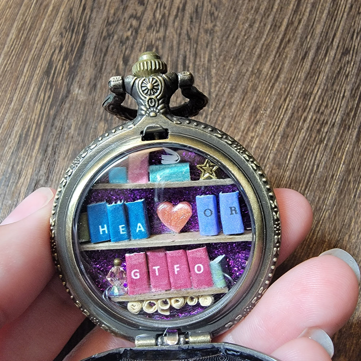 HEA or GTFO Miniature Library Gold with Potion