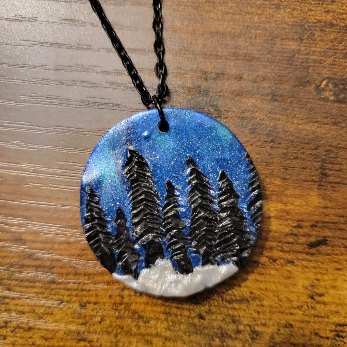 Aurora Borealis Pendant Blue-Green