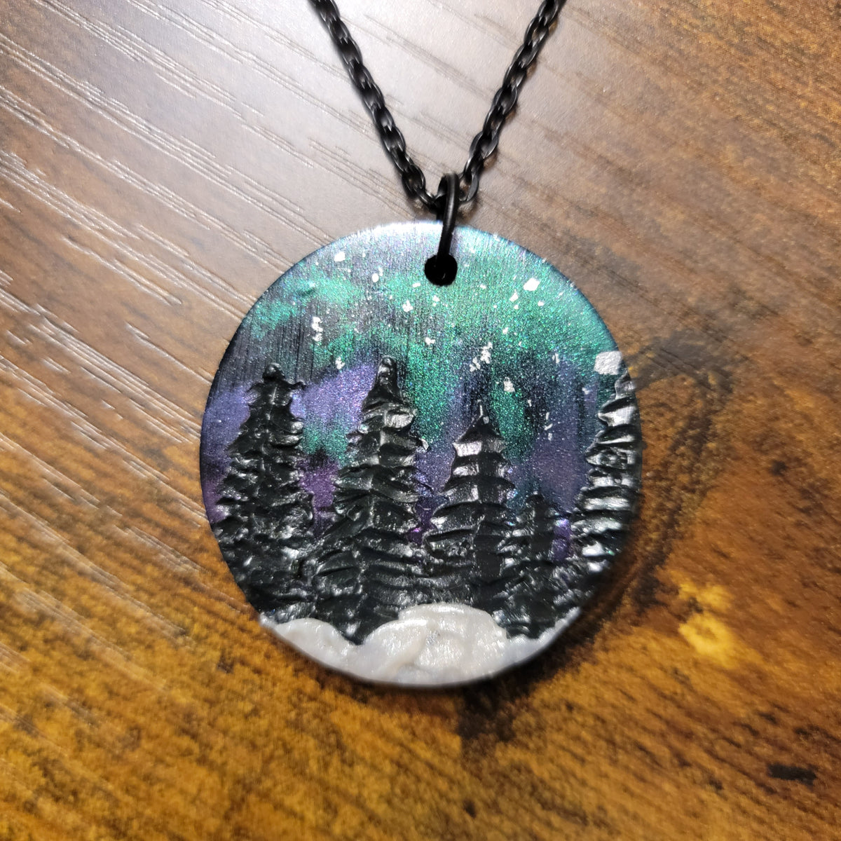 Aurora Borealis Pendant Purple-Green