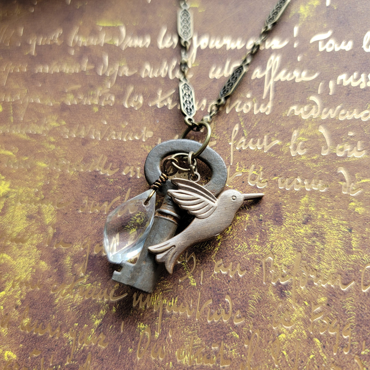 Key Trinket Hummingbird Necklace