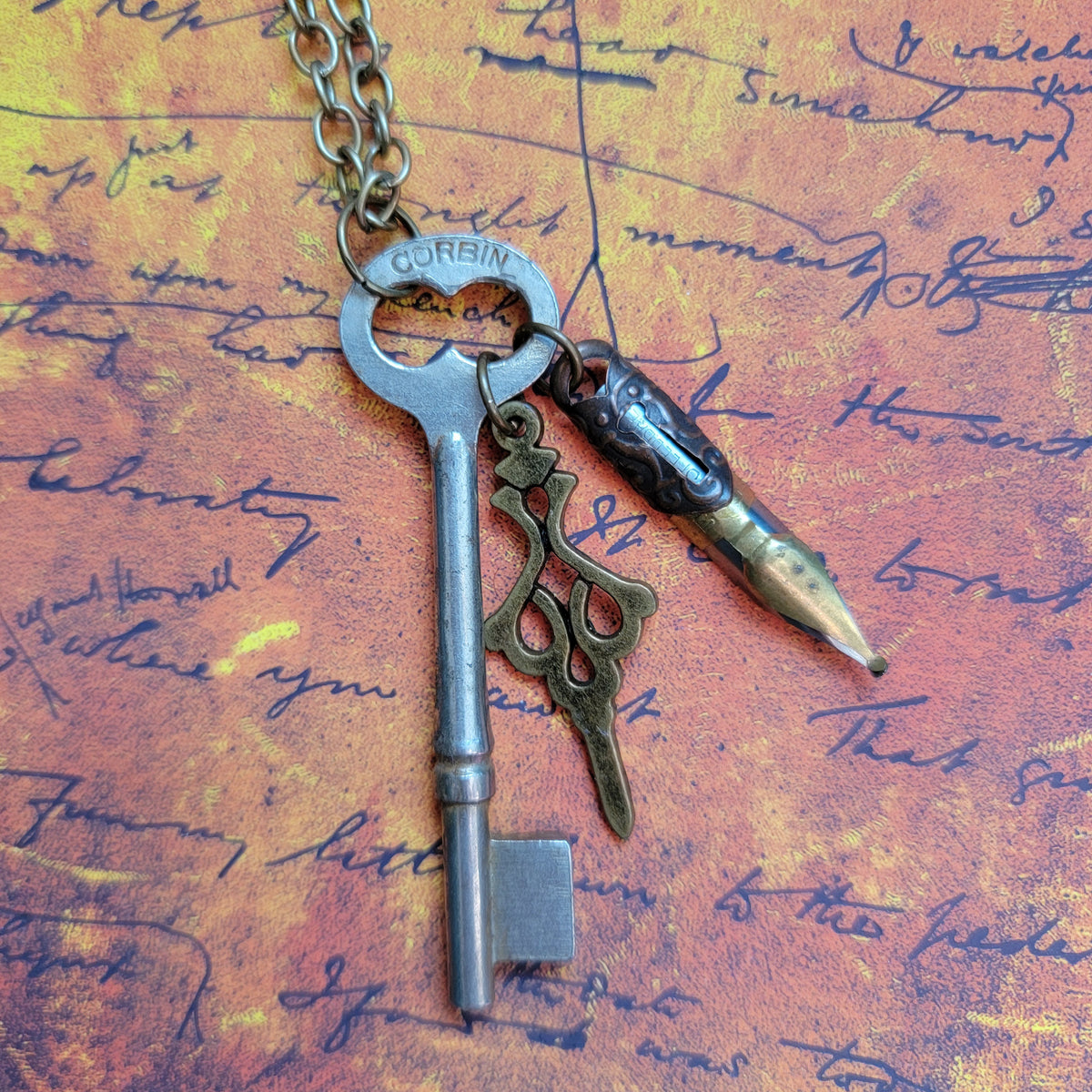 Key Pen Nib Necklace