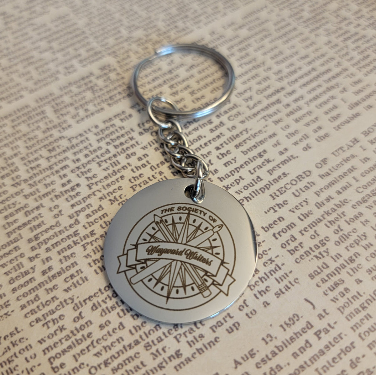 The Society of Wayward Writers Keychain