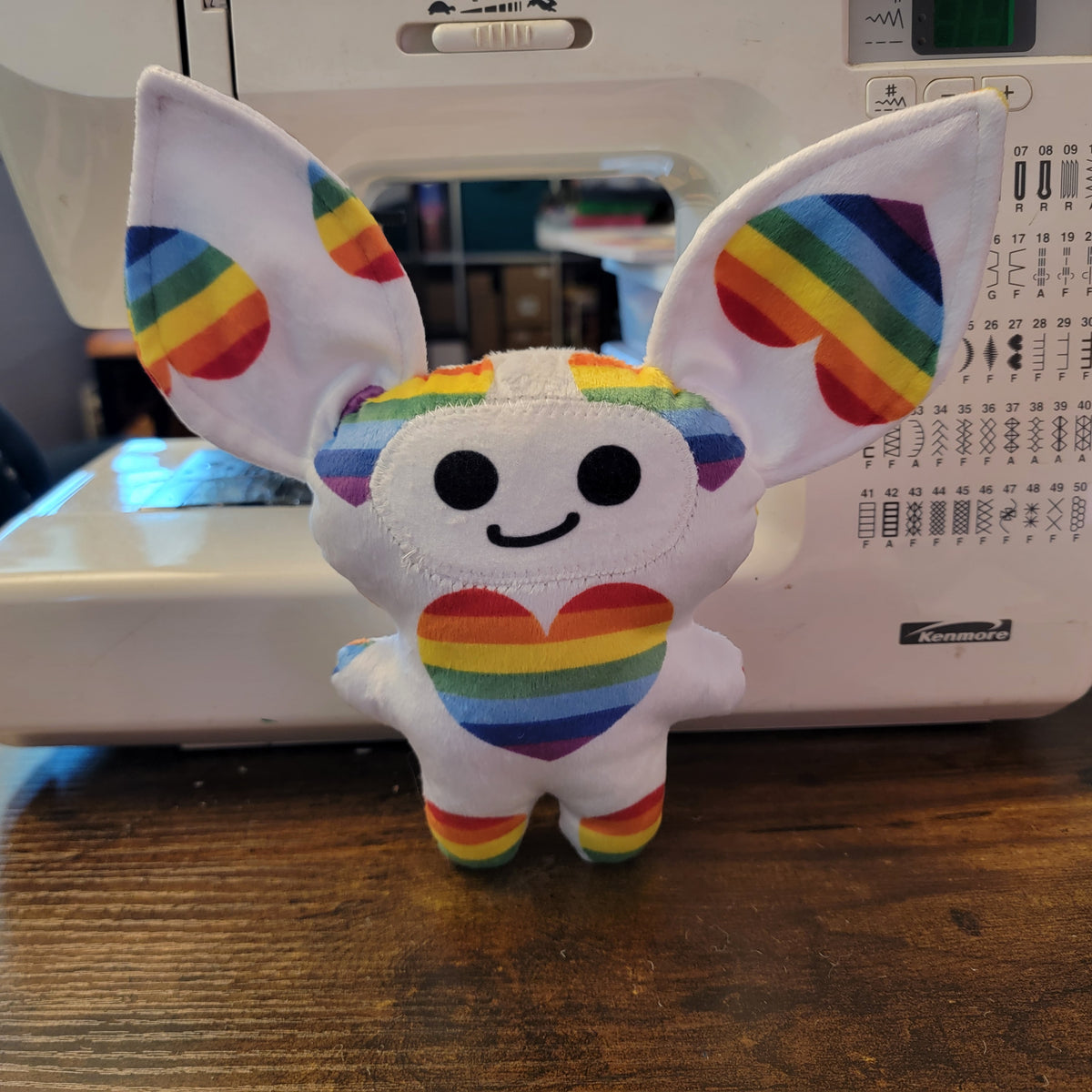 Rainbow Heart Gremlet (Lopsided Smile)