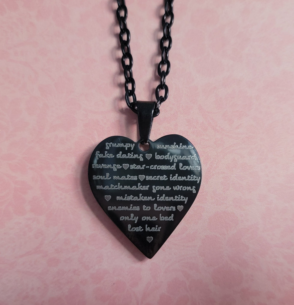 Romance Tropes Heart Necklace