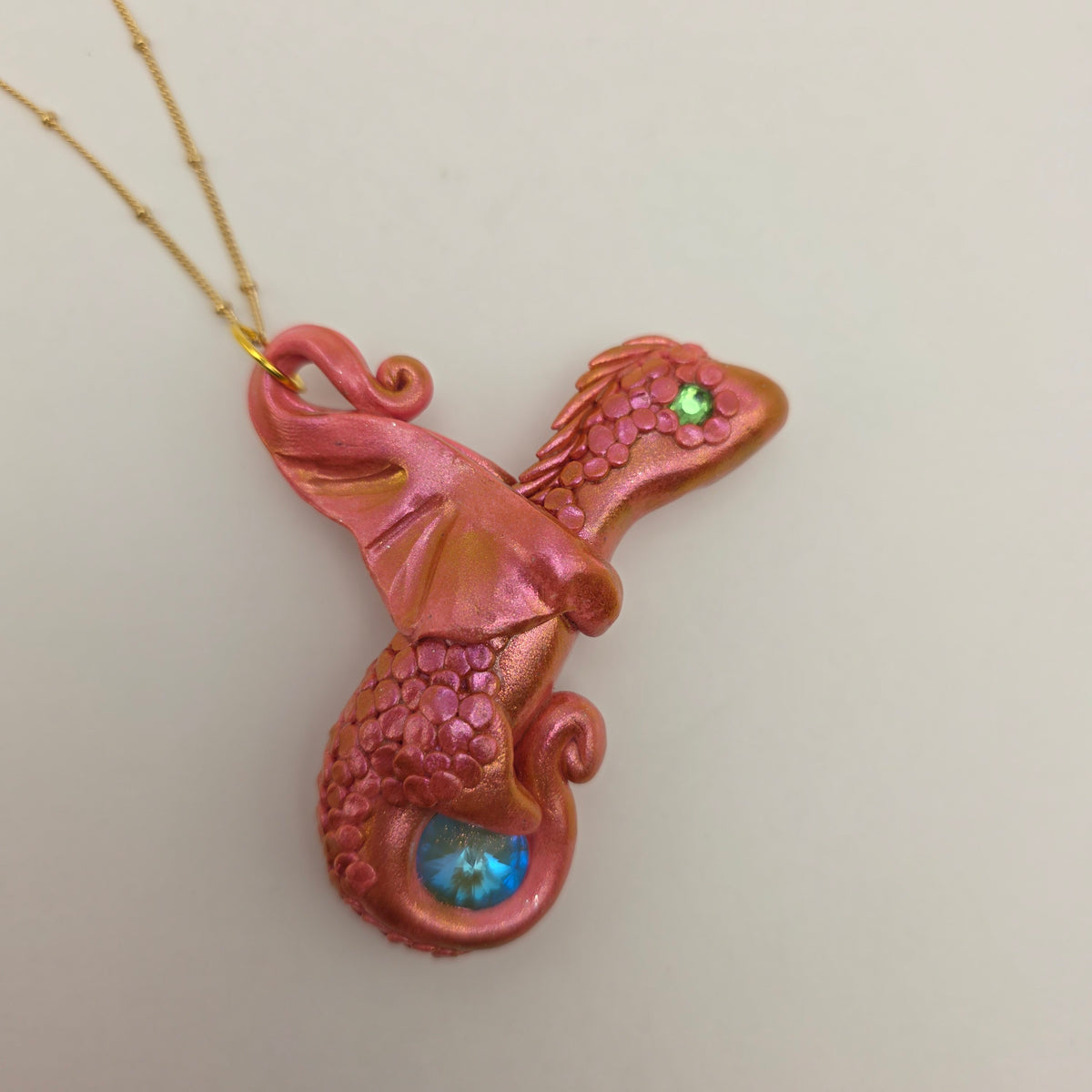 Pink Sage Dragon Pendant