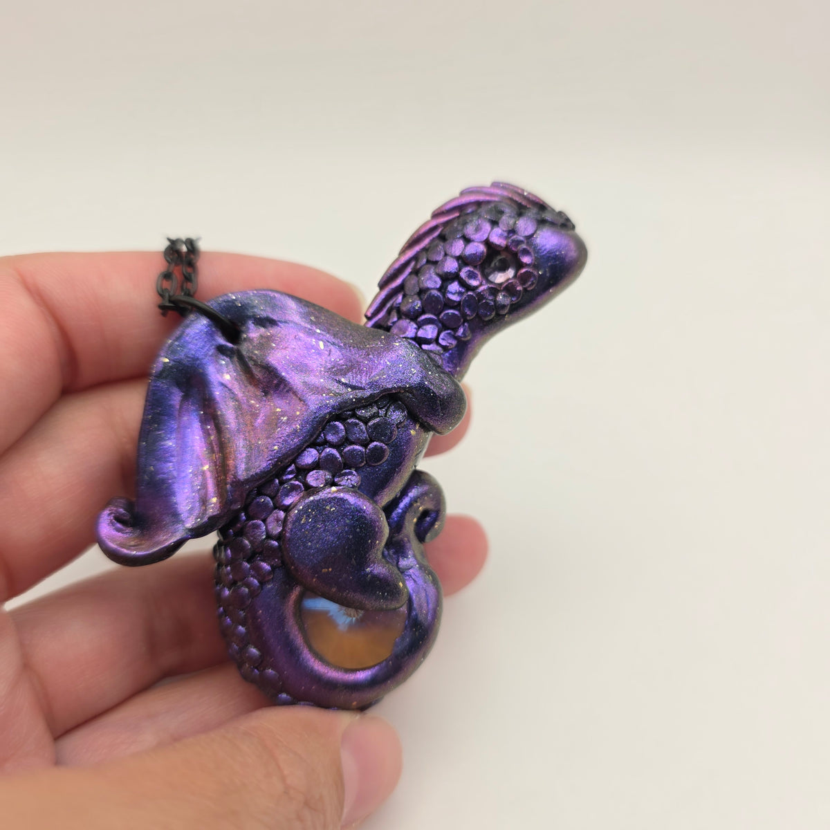 Midnight Purple Dragon Pendant