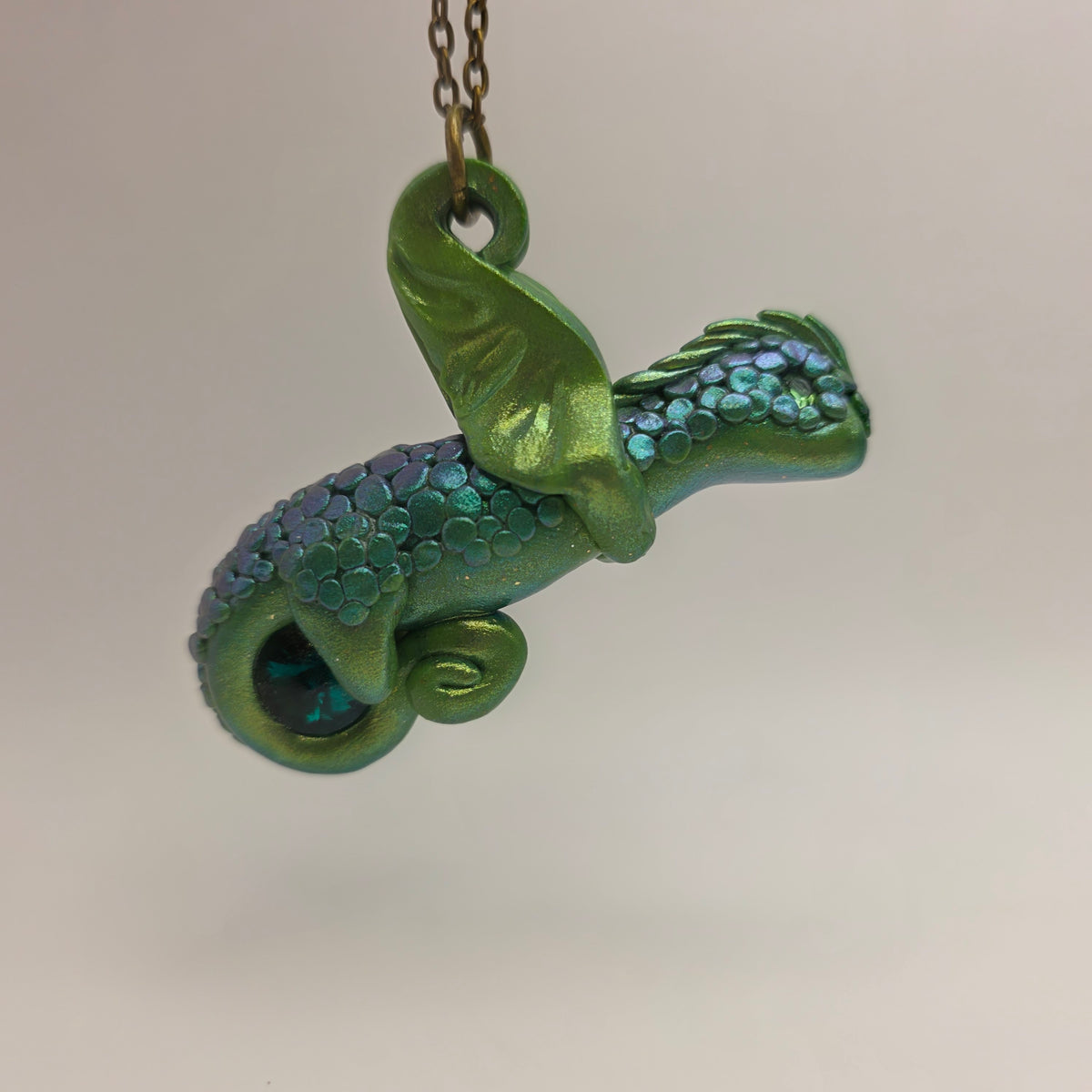 Forest Shimmer Dragon Pendant