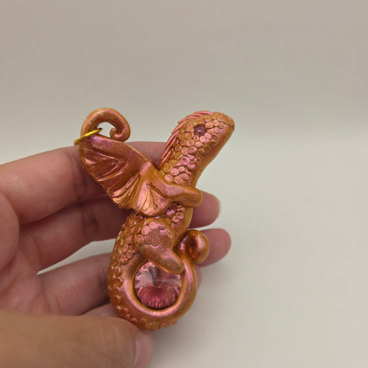Coral Magic Dragon Pendant