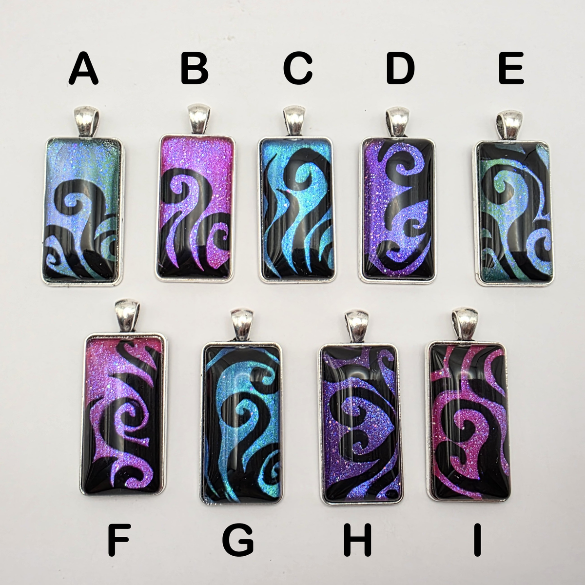 Painted Swirl Pendants