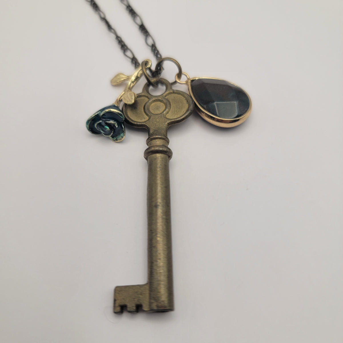 Key & Rose Necklace