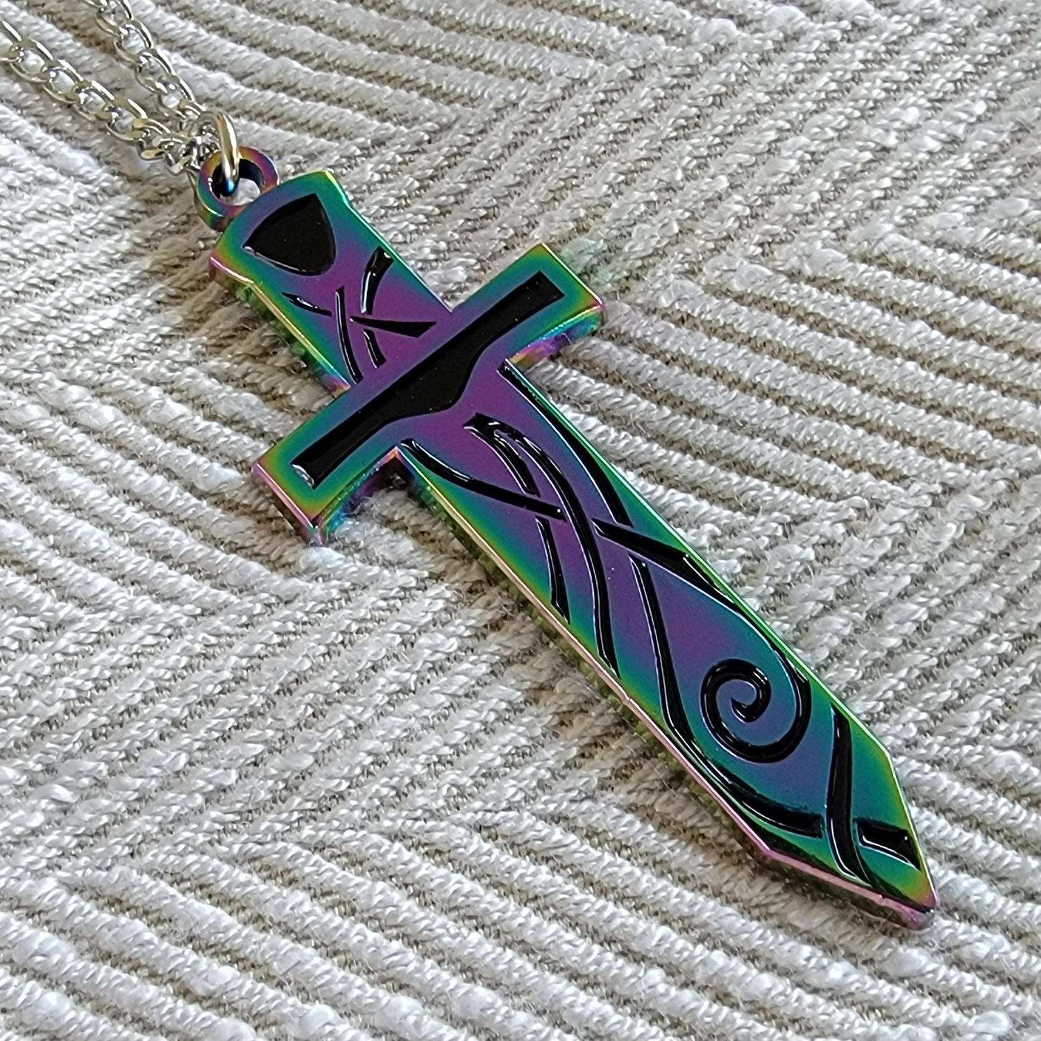 Aurora Rainbow Sword Pendant