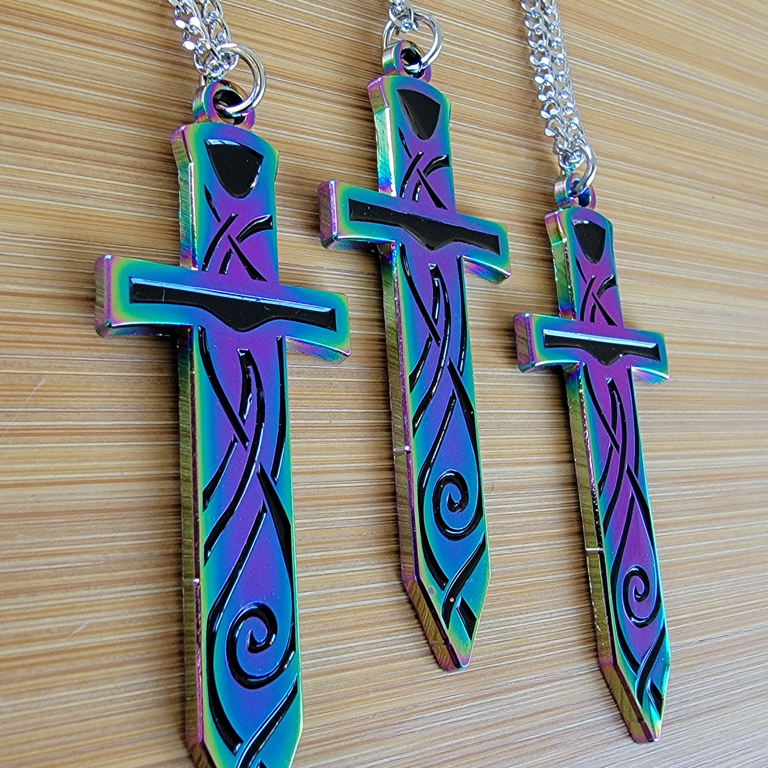Aurora Rainbow Sword Pendant