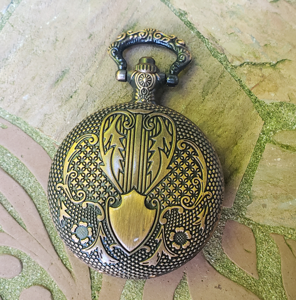 Pocket Watch Library with Blue Dragon, Copper