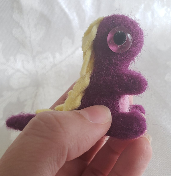 Damson Purple Needle Felted Dragon