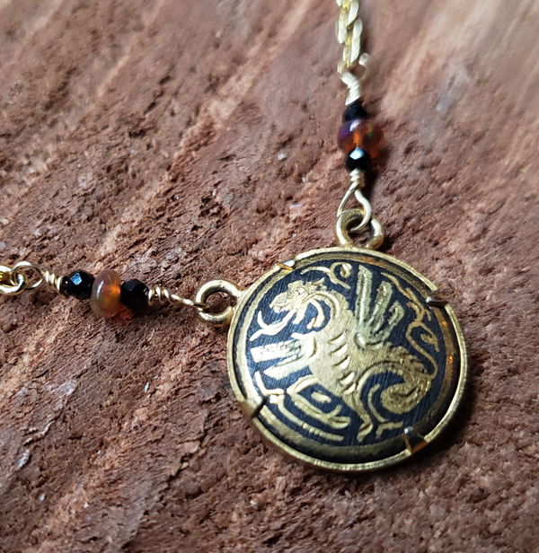 Damascene Dragon Medallion