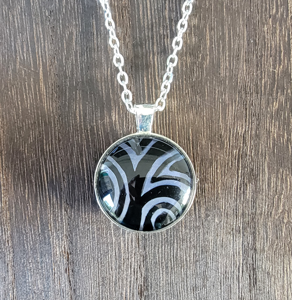 Double Sided Glittertastic Swirl Pendant