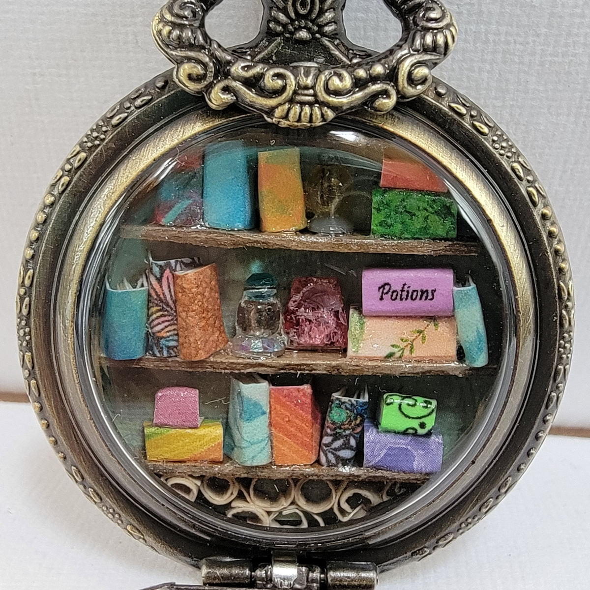 Antique Gold Potion Library