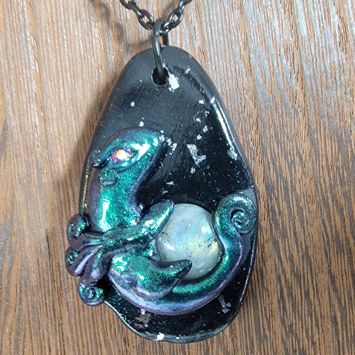 Green Labradorite Treasure Dragon