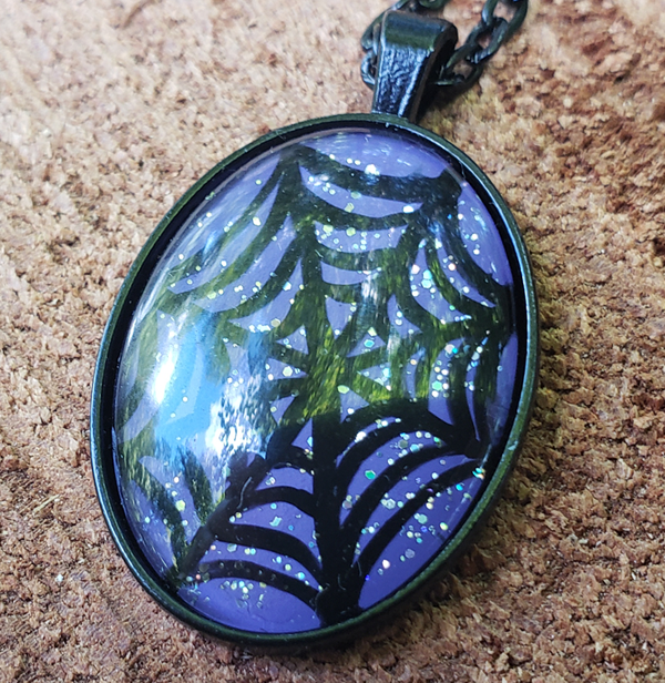 Spiderweb Pendant Purple