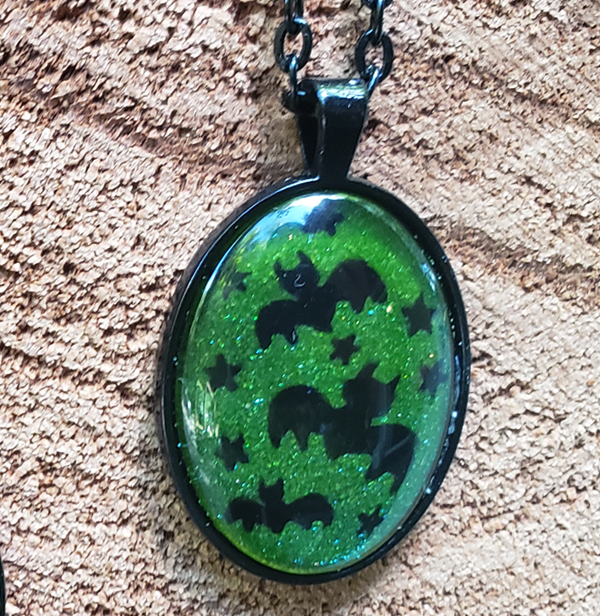 Bats Pendant Green