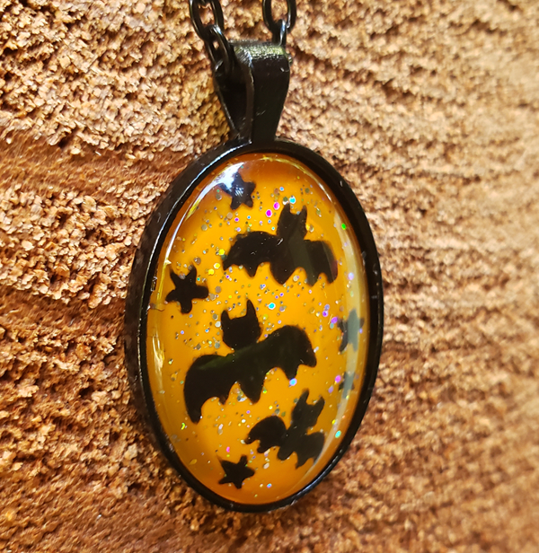 Bats Pendant Orange