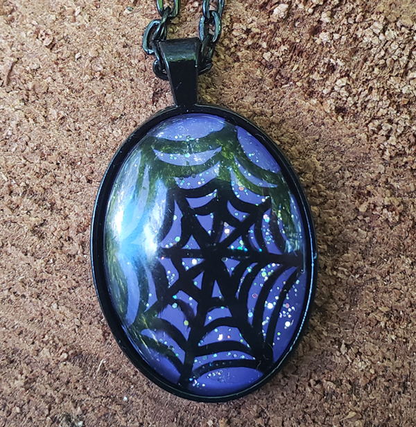 Spiderweb Pendant Purple