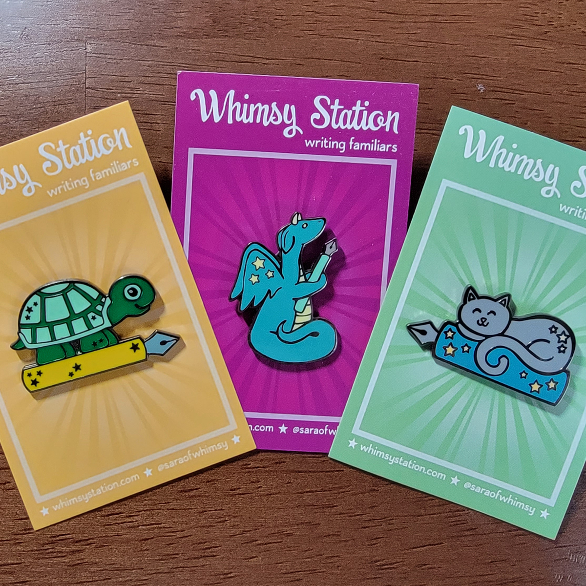 Writing Familiar Enamel Pin Trio