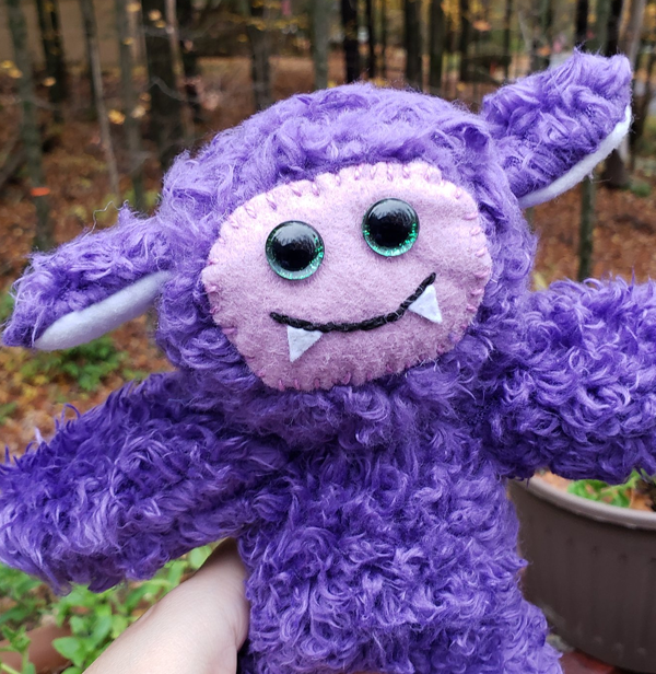 Smiley Purple Cozy Monster