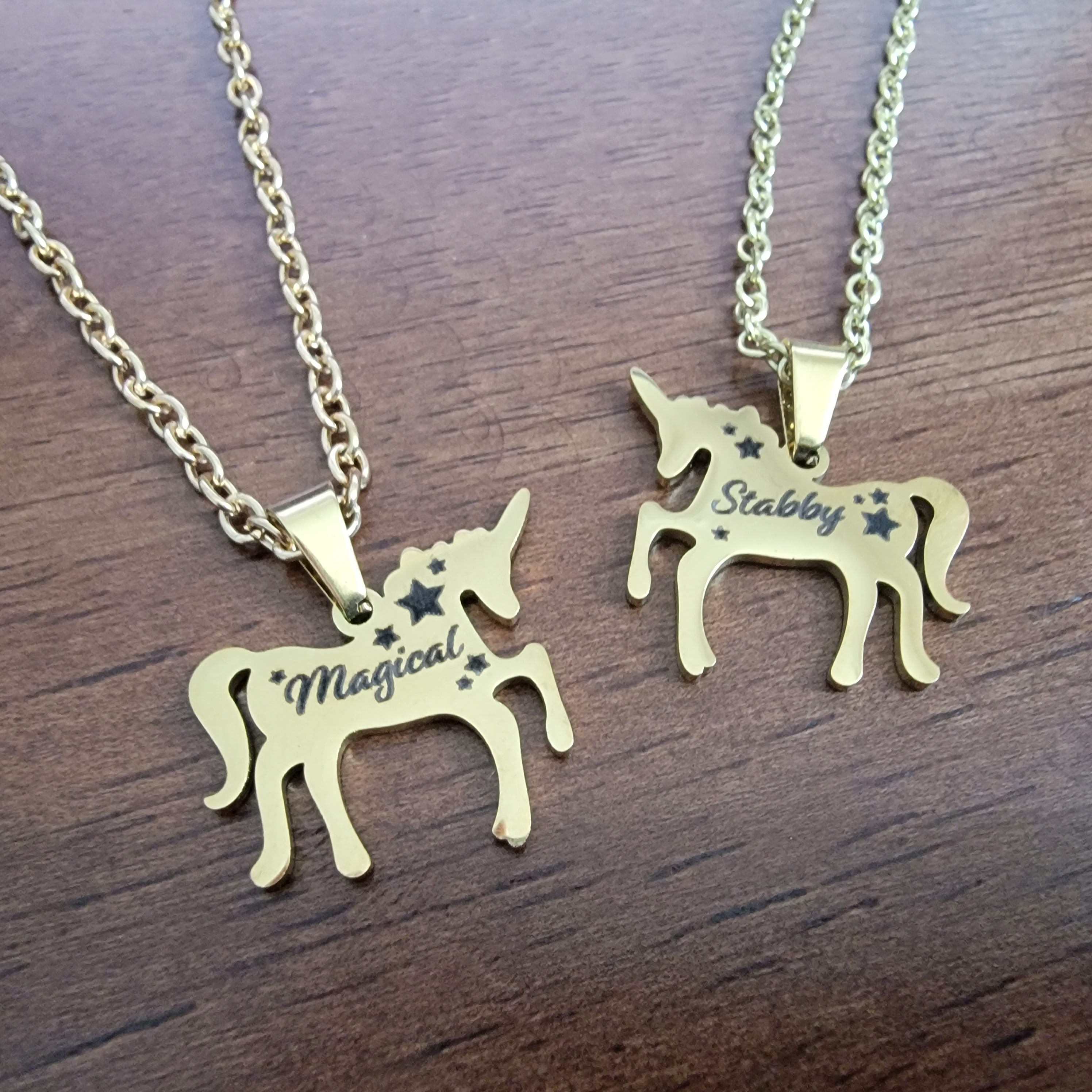 Magical Stabby Reversible Unicorn Necklace