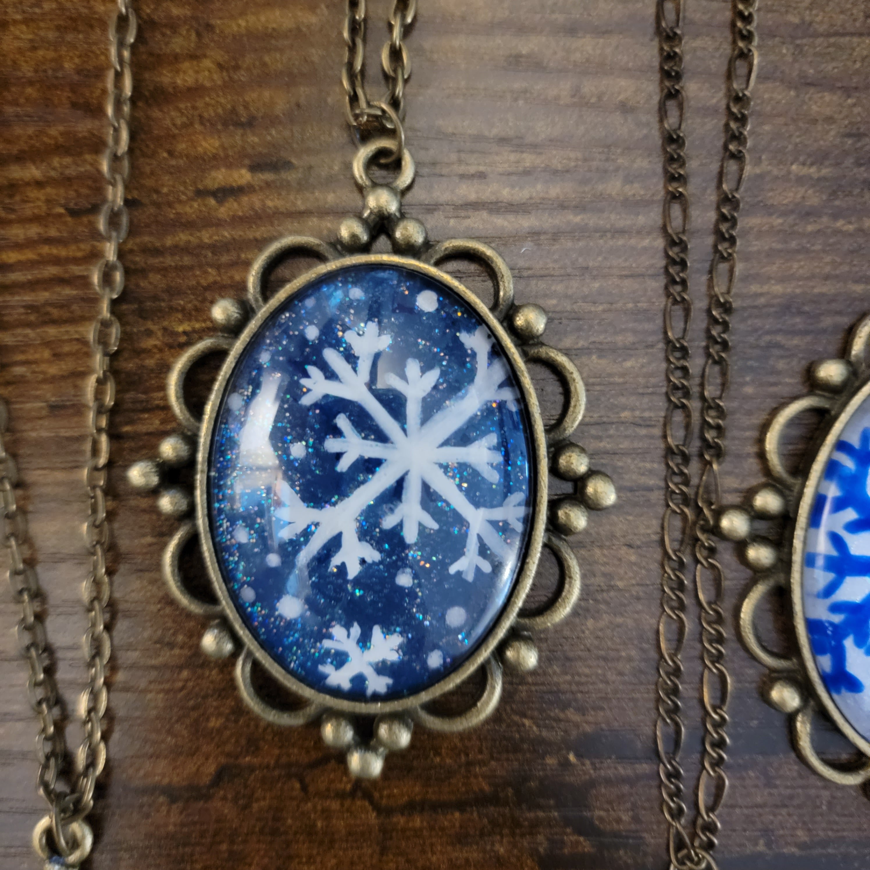 Snowflake Pendants: Blues