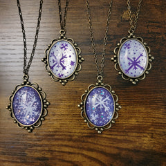 Snowflake Pendants: Purples