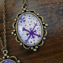 Snowflake Pendants: Purples