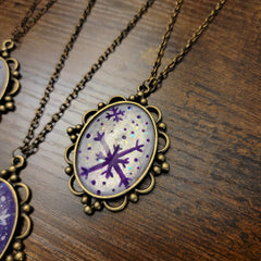 Snowflake Pendants: Purples