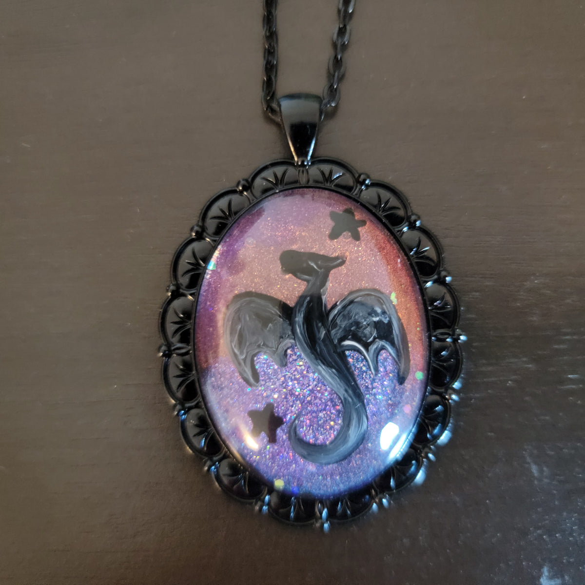 Starry Painted Dragon Pendant