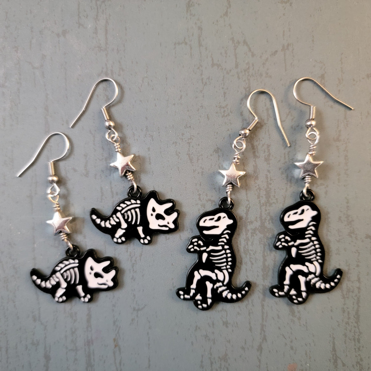 Dinosaur Skeleton Earrings