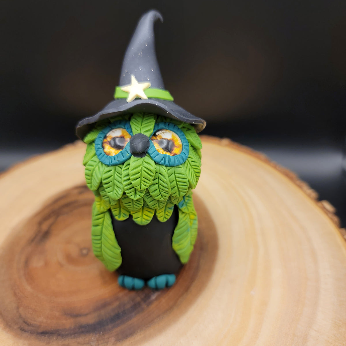 Witchy Owl Green & Black