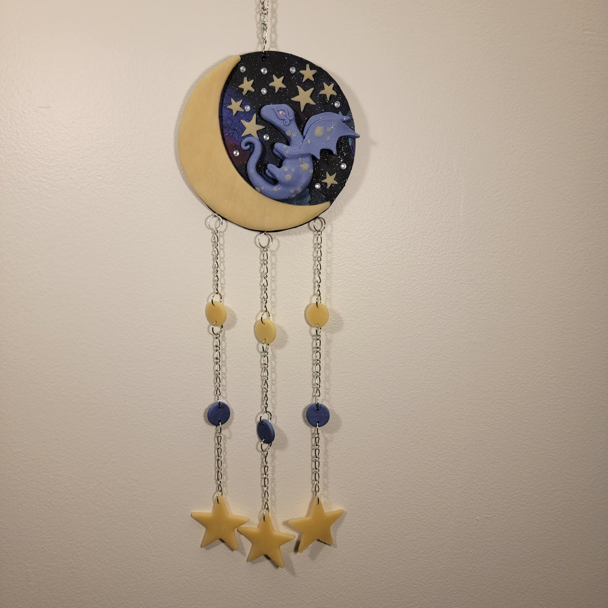 Moon Dragon Wall Hanging Lavender Spotted