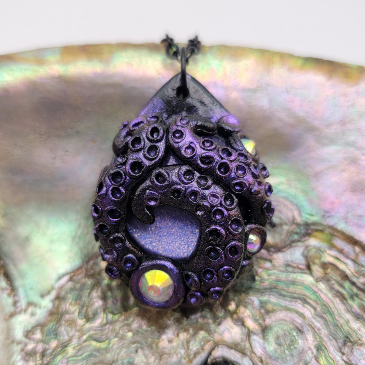 Purple Shimmer Tentacle Pendant