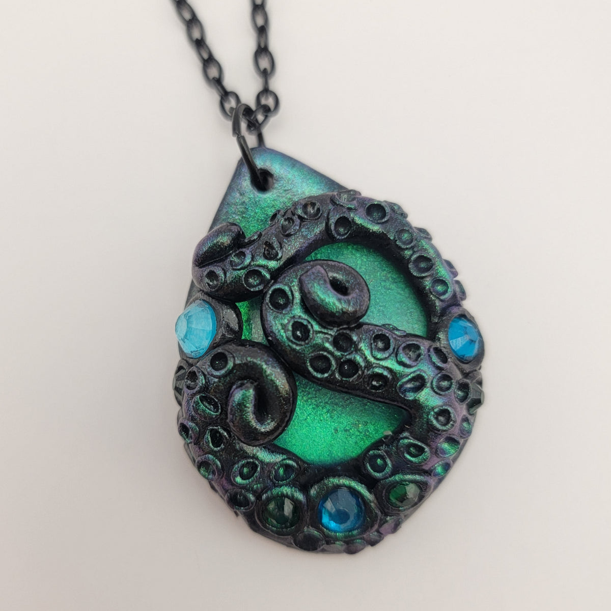 Green Shimmer Tentacle Pendant