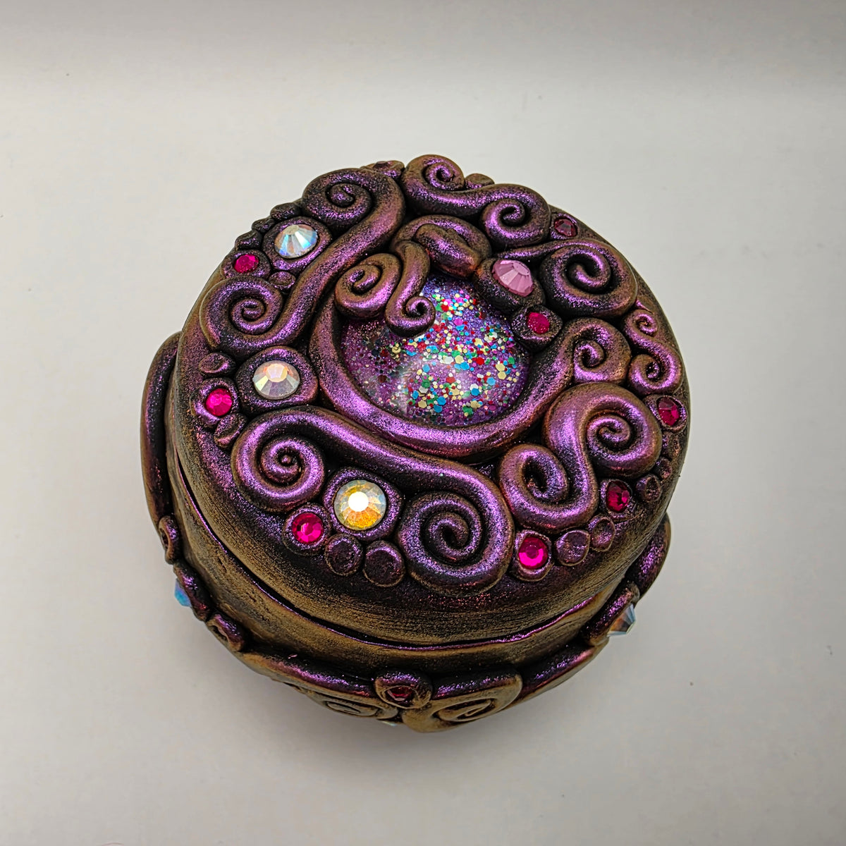 Small Glittertastic Pink Trinket Box