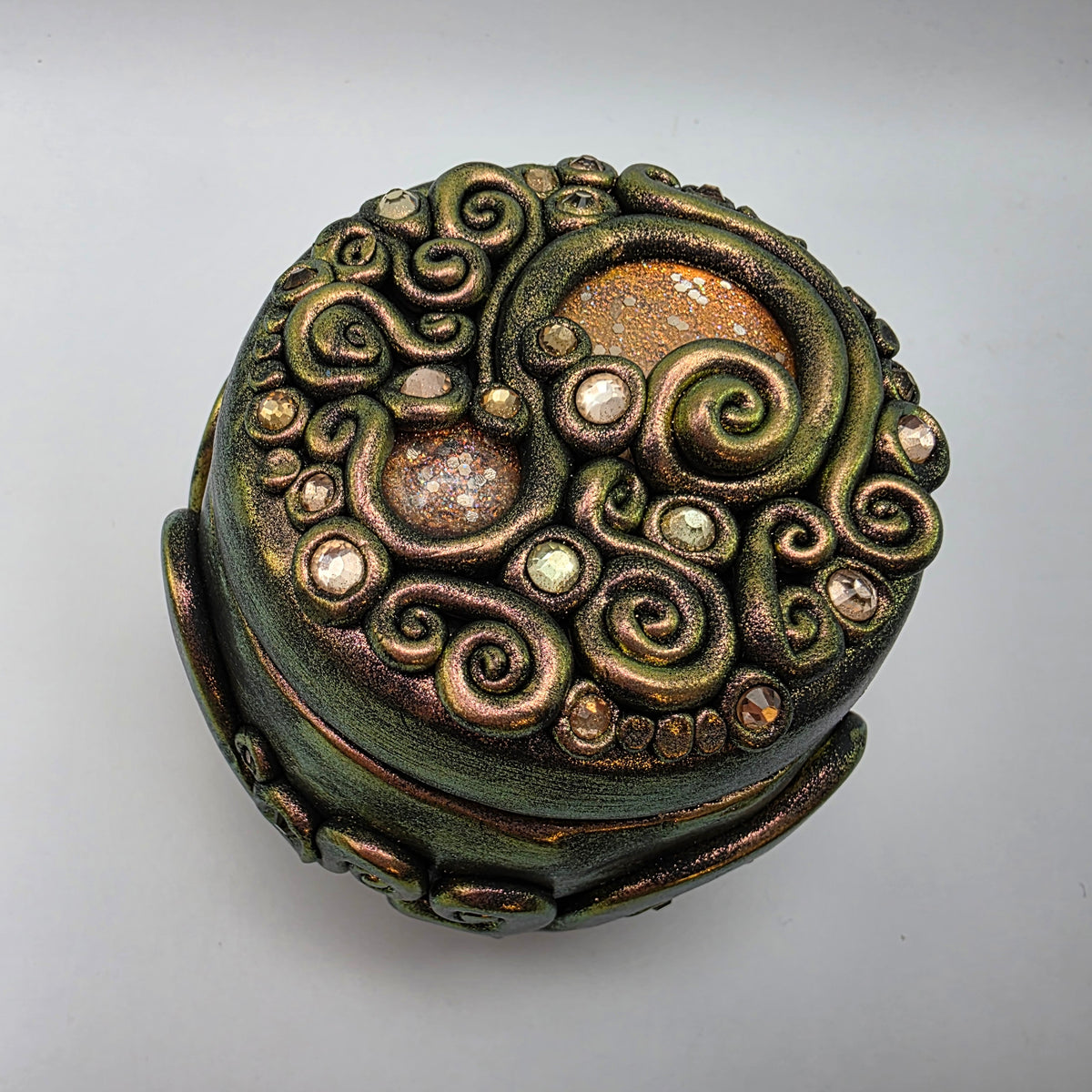 Small Shimmering Rose Gold Trinket Box