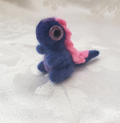 Little Blue Needle Felted Dragon