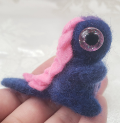 Little Blue Needle Felted Dragon