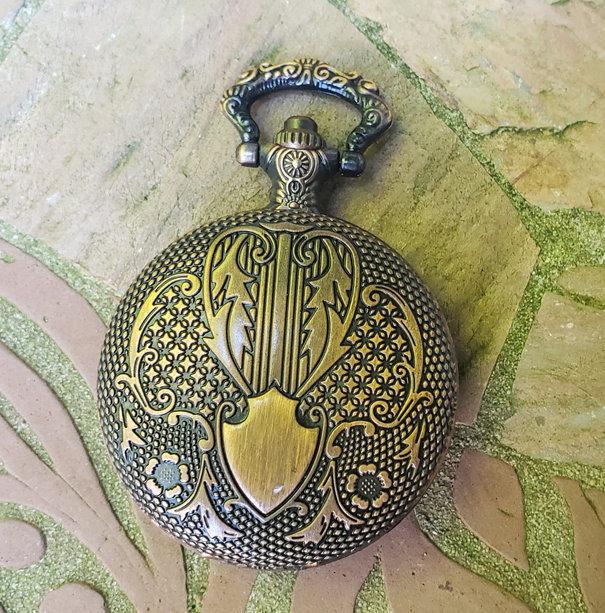 Pocket Watch Library with Orange Dragon, Copper