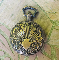 Copper Pocket Watch Library with Paint Dragon