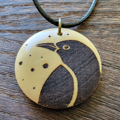 Crow Pendant Glow in the Dark
