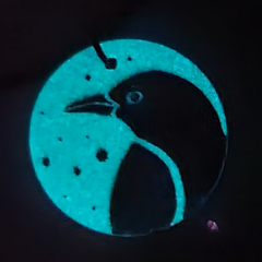 Crow Pendant Glow in the Dark